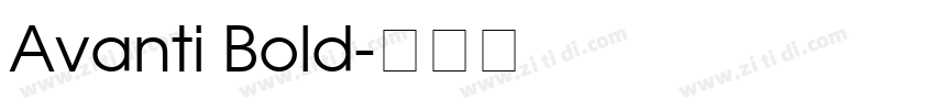 Avanti Bold字体转换